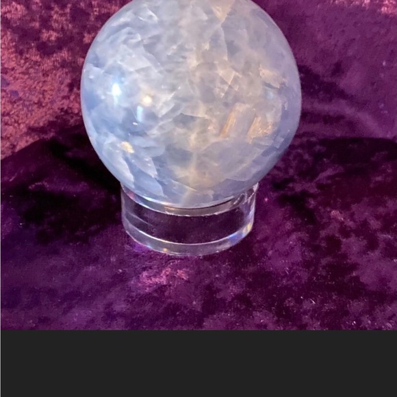 Blue Celestite Sphere-LG - Picture 4 of 4